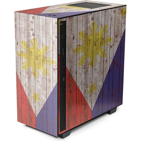 Philippines Flag Dark Wood NZXT H510 Compact ATX Mid-Tower Case Skin